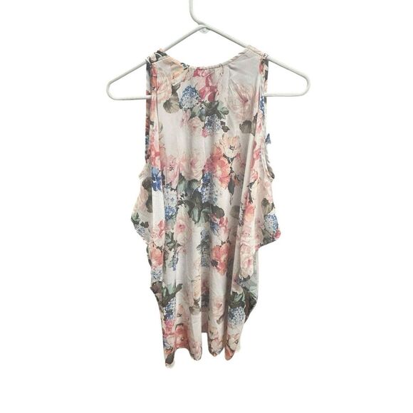 Show Me Your Mumu Cold Shoulder Oversized Tunic White Floral Women’s Size XS NWT - Picture 3 of 11